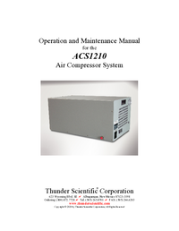 Thumbnail of document Manual - ACS1210 Oil-Less Compressed Air System